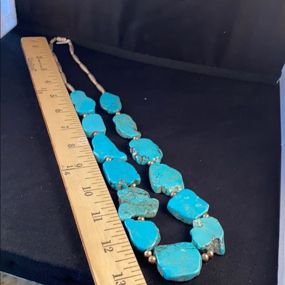 Navajo made Sterling silver & Turquoise necklace - Picture 8 of 8